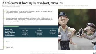 Reinforcement Learning In Broadcast Journalism Ppt Powerpoint Presentation Styles Background Designs