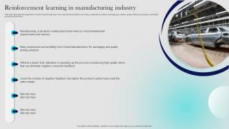Reinforcement Learning In Manufacturing Industry Approaches Of Reinforcement Learning IT