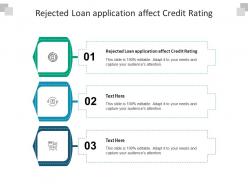 Rejected loan application affect credit rating ppt powerpoint presentation pictures cpb