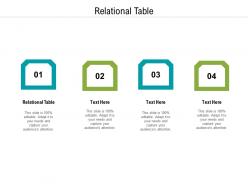 Relational table ppt powerpoint presentation portfolio graphics tutorials cpb