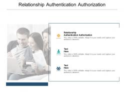 Relationship authentication authorization ppt powerpoint presentation gallery cpb