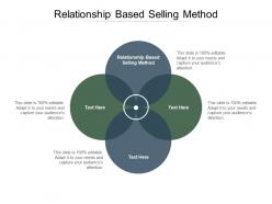 Relationship based selling method ppt powerpoint presentation infographic template ideas cpb