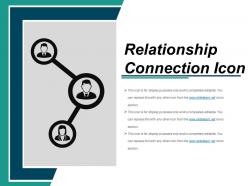 Relationship connection icon sample ppt presentation