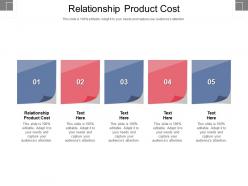 Relationship product cost ppt powerpoint presentation show example cpb