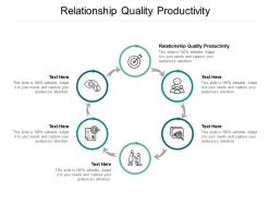 Relationship quality productivity ppt powerpoint presentation infographics sample cpb