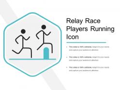 Relay race players running icon