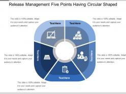 Release management five points having circular shaped