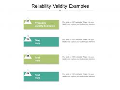 Reliability validity examples ppt powerpoint presentation show format cpb