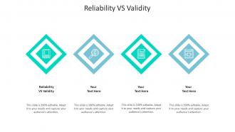 Reliability VS Validity Ppt Powerpoint Presentation Infographic Template Templates Cpb