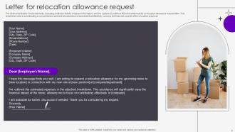 Relocation Allowance Powerpoint PPT Template Bundles Researched Template