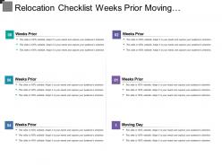 Relocation checklist weeks prior moving changing location