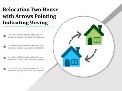 Relocation Two House With Arrows Pointing Indicating Moving