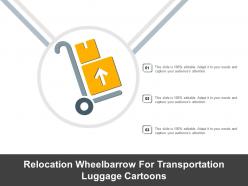 Relocation wheelbarrow for transportation luggage cartoons