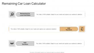 Remaining Car Loan Calculator In Powerpoint And Google Slides Cpb