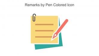 Remarks By Pen Colored Icon In Powerpoint Pptx Png And Editable Eps Format