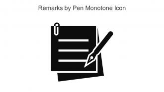Remarks By Pen Monotone Icon In Powerpoint Pptx Png And Editable Eps Format