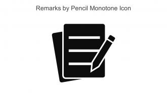 Remarks By Pencil Monotone Icon In Powerpoint Pptx Png And Editable Eps Format