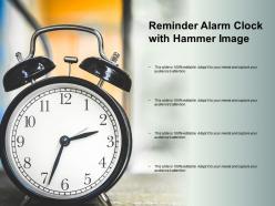 Reminder alarm clock with hammer image
