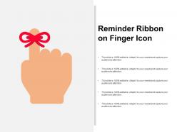 Reminder ribbon on finger icon