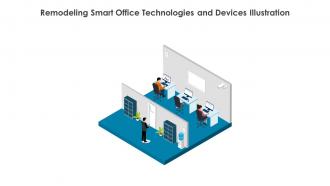Remodeling Smart Office Technologies And Devices Illustration