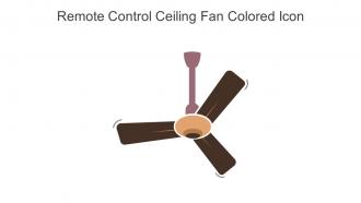 Remote Control Ceiling Fan Colored Icon In Powerpoint Pptx Png And Editable Eps Format