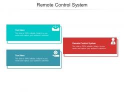Remote control system ppt powerpoint presentation layouts graphic images cpb