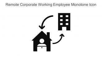 Remote Corporate Working Employee Monotone Icon In Powerpoint Pptx Png And Editable Eps Format