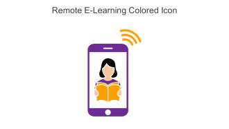 Remote E Learning Colored Icon In Powerpoint Pptx Png And Editable Eps Format