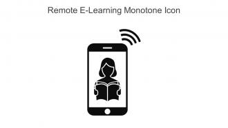 Remote E Learning Monotone Icon In Powerpoint Pptx Png And Editable Eps Format