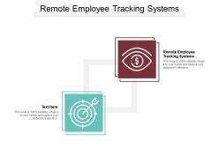 Remote employee tracking systems ppt powerpoint presentation styles shapes cpb