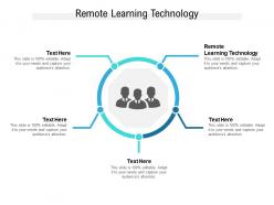 Remote learning technology ppt powerpoint presentation infographics backgrounds cpb