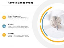 Remote management ppt powerpoint presentation gallery icons cpb