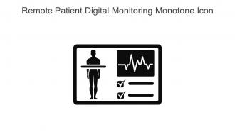 Remote Patient Digital Monitoring Monotone Icon In Powerpoint Pptx Png And Editable Eps Format