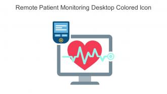 Remote Patient Monitoring Desktop Colored Icon In Powerpoint Pptx Png And Editable Eps Format