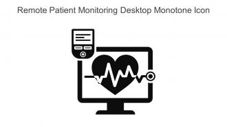 Remote Patient Monitoring Desktop Monotone Icon In Powerpoint Pptx Png And Editable Eps Format