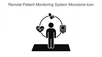 Remote Patient Monitoring System Monotone Icon In Powerpoint Pptx Png And Editable Eps Format
