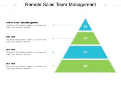 Remote sales team management ppt powerpoint presentation gallery infographic template cpb