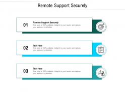 Remote support securely ppt powerpoint presentation infographics grid cpb