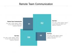 Remote team communication ppt powerpoint presentation graphics cpb