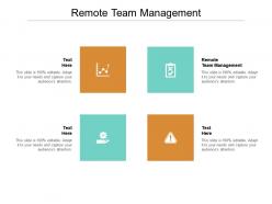 Remote team management ppt powerpoint presentation ideas visual aids cpb