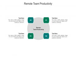 Remote team productivity ppt powerpoint presentation slides diagrams cpb