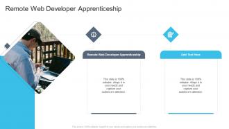 Remote Web Developer Apprenticeship In Powerpoint And Google Slides Cpb