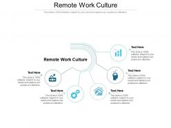 Remote work culture ppt powerpoint presentation inspiration slide download cpb
