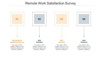 Remote Work Satisfaction Survey Ppt Powerpoint Presentation Pictures Visual Aids Cpb