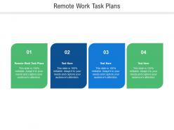 Remote work task plans ppt powerpoint presentation graphics cpb