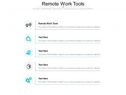 Remote work tools ppt powerpoint presentation professional graphics design cpb