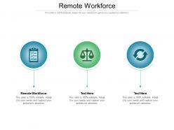 Remote workforce ppt powerpoint presentation infographics themes cpb