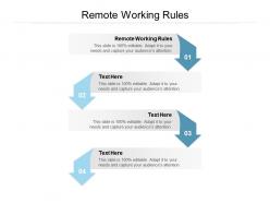 Remote working rules ppt powerpoint presentation portfolio templates cpb