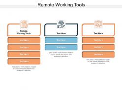 Remote working tools ppt powerpoint presentation infographic template infographics cpb