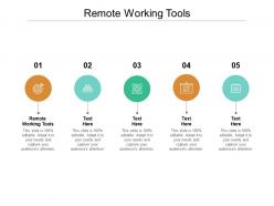 Remote working tools ppt powerpoint presentation infographics example file cpb